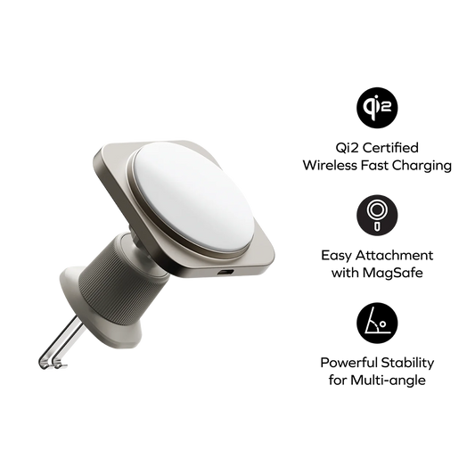 حامل شحن لاسلكي مغناطيسي للسيارة Q2.Mag بقوة 15 وات