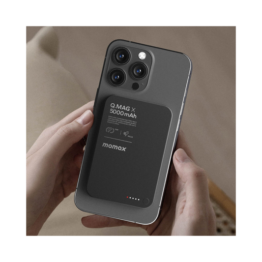 باور بانك لاسلكي مغناطيسي من موماكس كيو ماج اكس بسعة 5000 مللي أمبير/ساعة