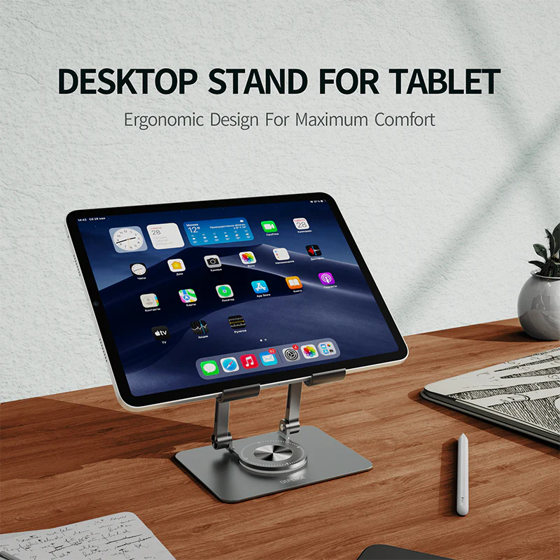 حامل ديفينس 360 درجة قابل للتعديل للأجهزة اللوحية والهواتف المحمولة