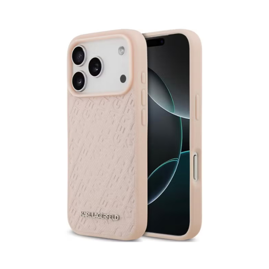 جراب كارل لاغرفيلد لهاتف iPhone 17 Pro Max وردي