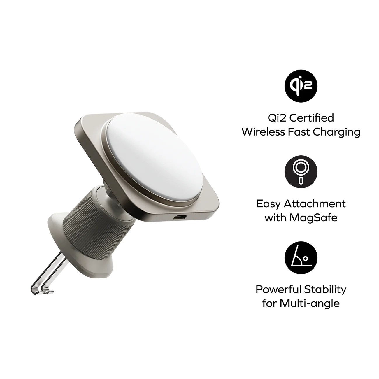 حامل شحن لاسلكي مغناطيسي للسيارة Q2.Mag بقوة 15 وات