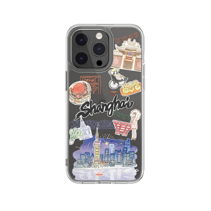 SwitchEasy Hand-drawn Print Case with AirBarrier Shockproof Clear iPhone 15 Pro Max