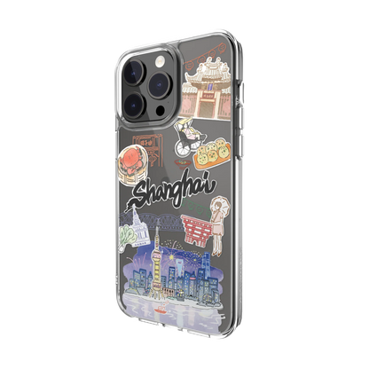 SwitchEasy Hand-drawn Print Case with AirBarrier Shockproof Clear iPhone 15 Pro Max