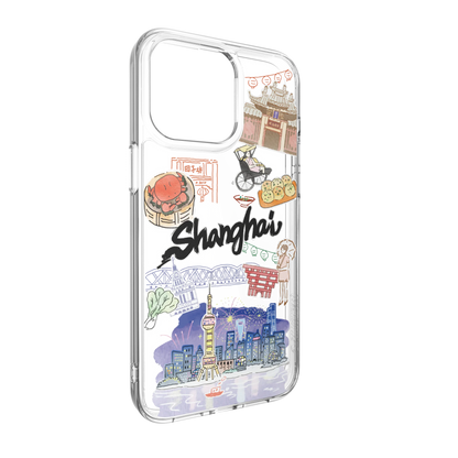 SwitchEasy Hand-drawn Print Case with AirBarrier Shockproof Clear iPhone 15 Pro Max