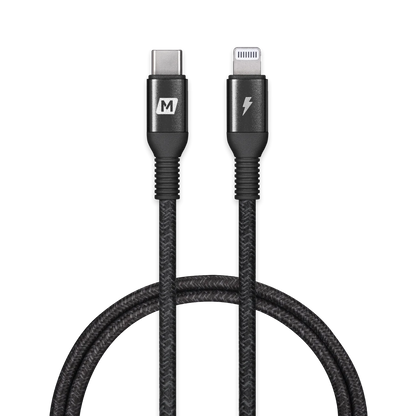 كابل EliteLink USB-C إلى Lightning مضفر من النايلون بقوة 20 وات بطول 1.2 متر