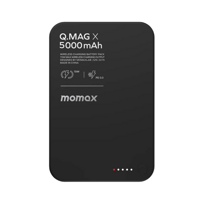 باور بانك لاسلكي مغناطيسي من موماكس كيو ماج اكس بسعة 5000 مللي أمبير/ساعة