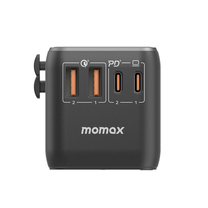 شاحن GaN للسفر عالمي بأربعة منافذ بقوة 100 وات من 1-World