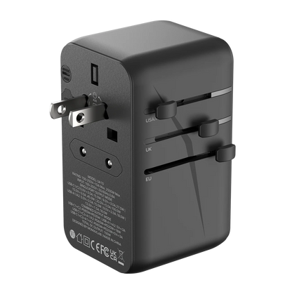 شاحن GaN للسفر عالمي بأربعة منافذ بقوة 100 وات من 1-World