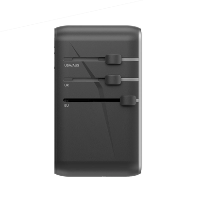 شاحن GaN للسفر عالمي بأربعة منافذ بقوة 100 وات من 1-World