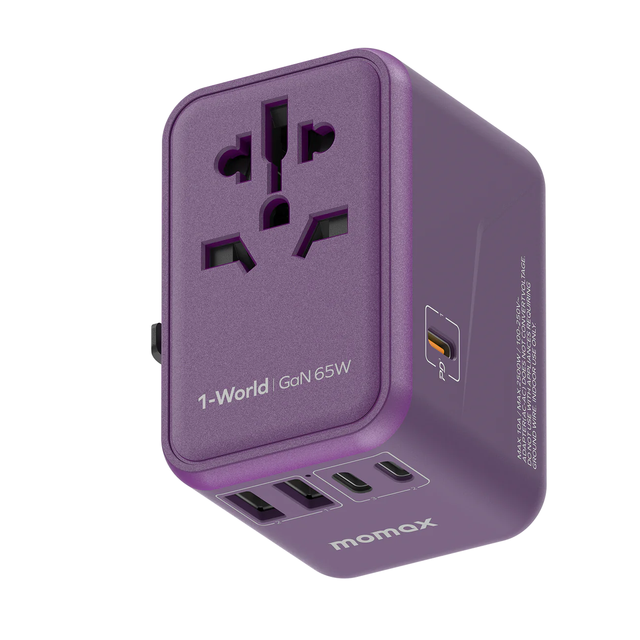 شاحن 1-World العالمي للسفر GaN بخمسة منافذ بقوة 65 وات