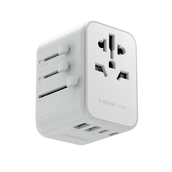 شاحن سفر 1-World بخمسة منافذ بقوة 35 وات