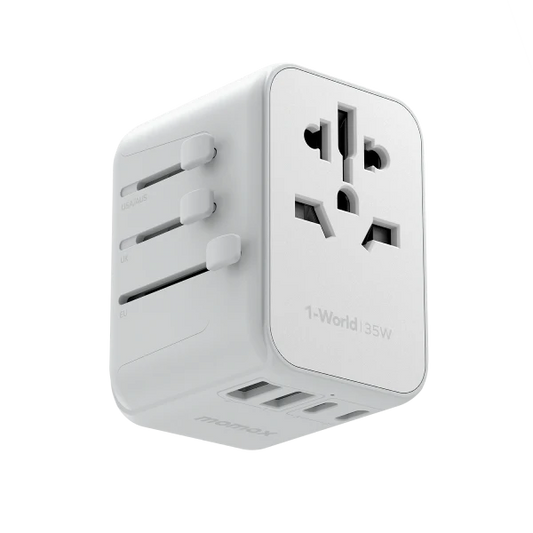 شاحن سفر 1-World بخمسة منافذ بقوة 35 وات