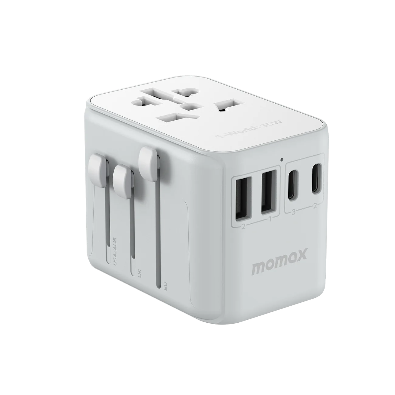 شاحن سفر 1-World بخمسة منافذ بقوة 35 وات