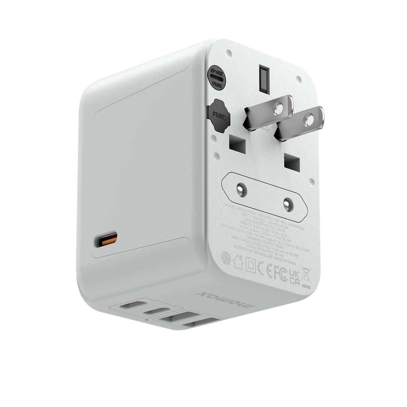 شاحن سفر 1-World بخمسة منافذ بقوة 35 وات