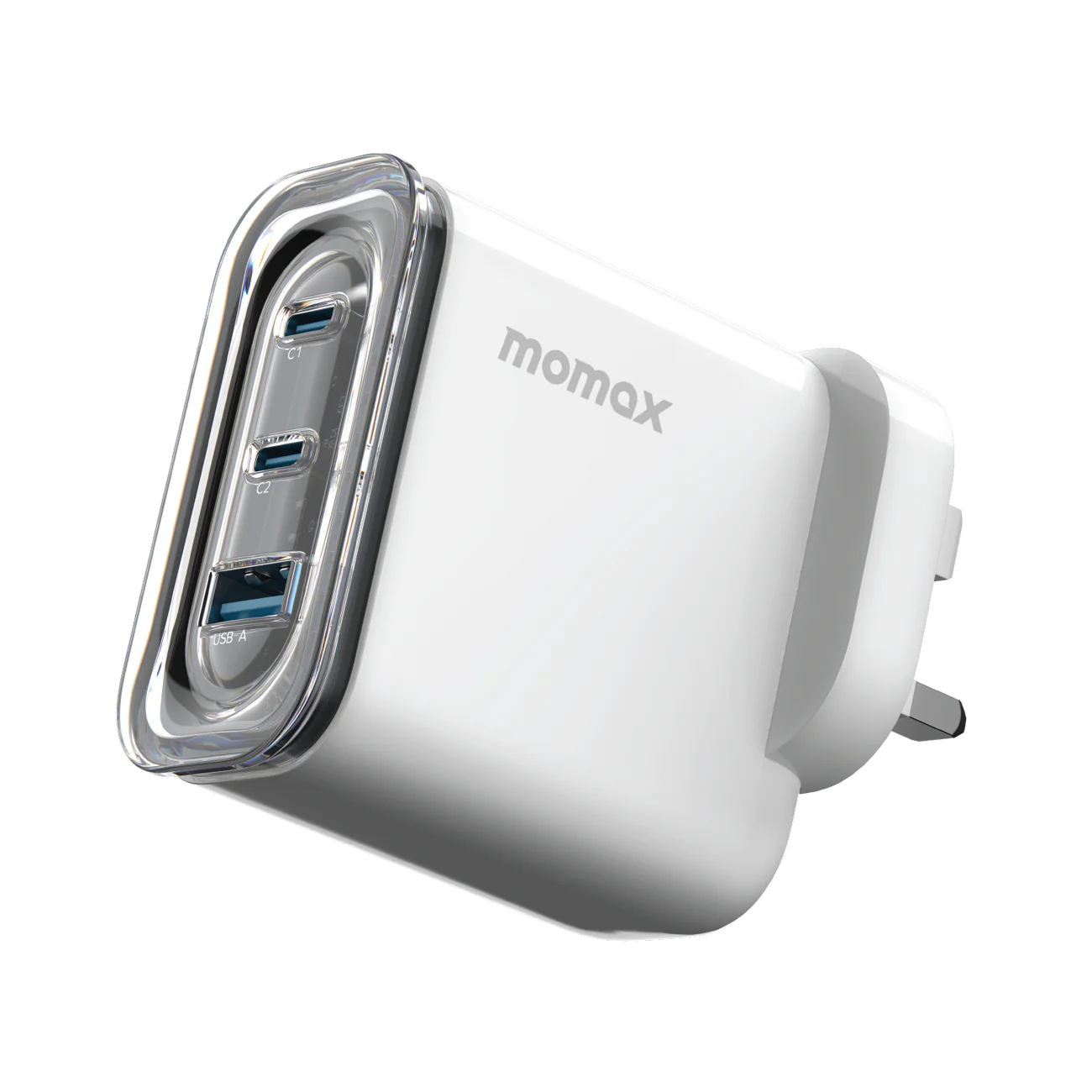 شاحن 1-Charge Flow+ ذو 3 منافذ GaN بقوة 80 وات