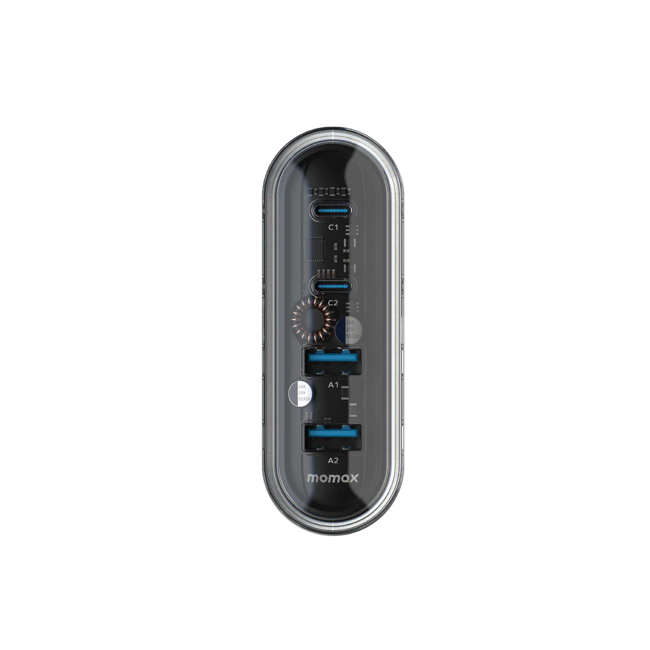 شاحن GaN رباعي المنافذ 1-Charge Flow بقوة 80 وات