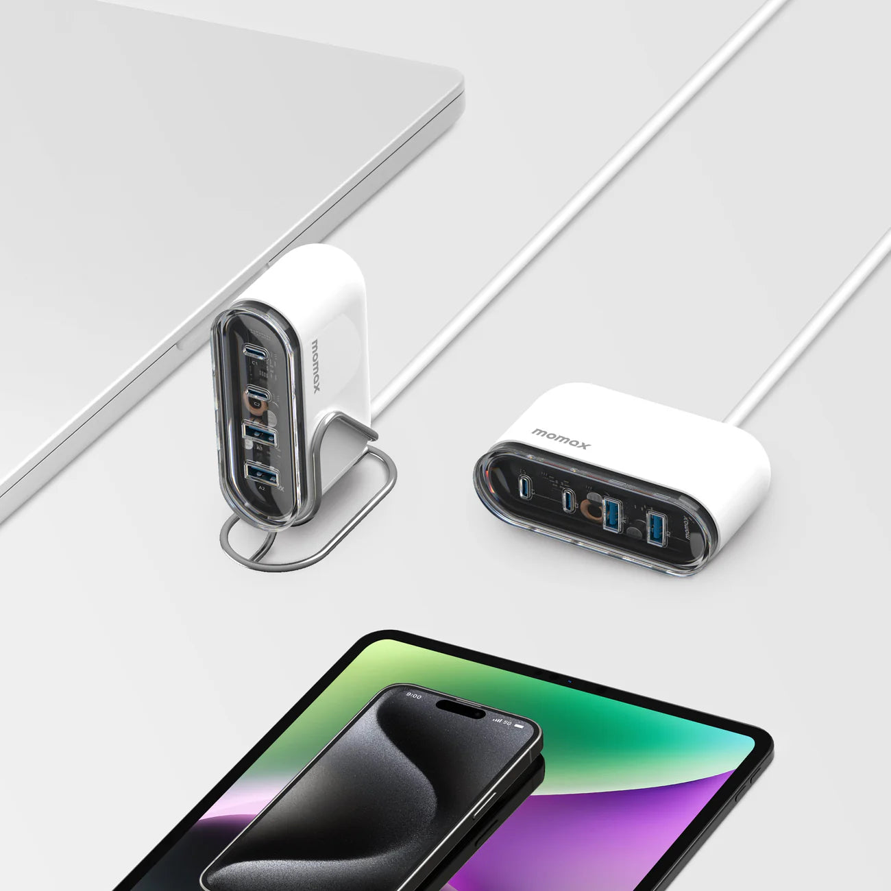 شاحن GaN رباعي المنافذ 1-Charge Flow بقوة 80 وات