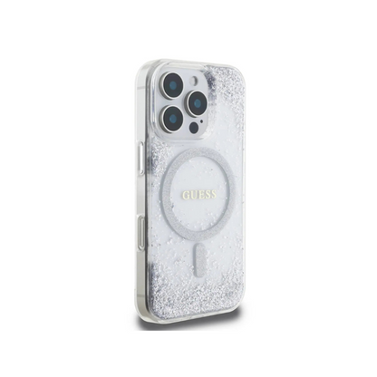 جراب GUESS MagSafe Glitter لهاتف iPhone 16 Pro Max