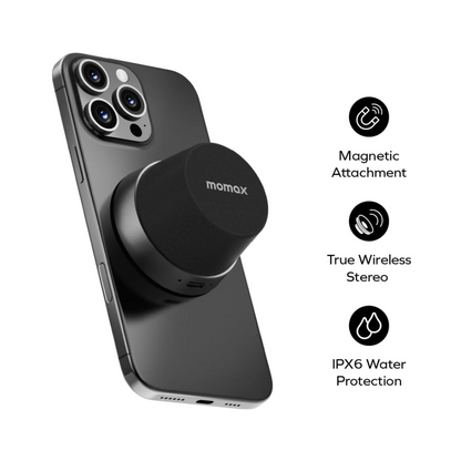 MOMAX 1-Vibe Go Magnetic Portable True Wireless Speaker