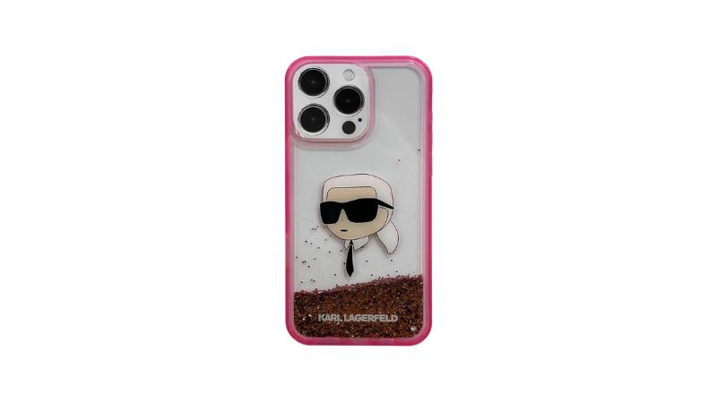 KARL LAGERFELD Liquid Glitter Hard Case For IPhone 16 Pro Max
