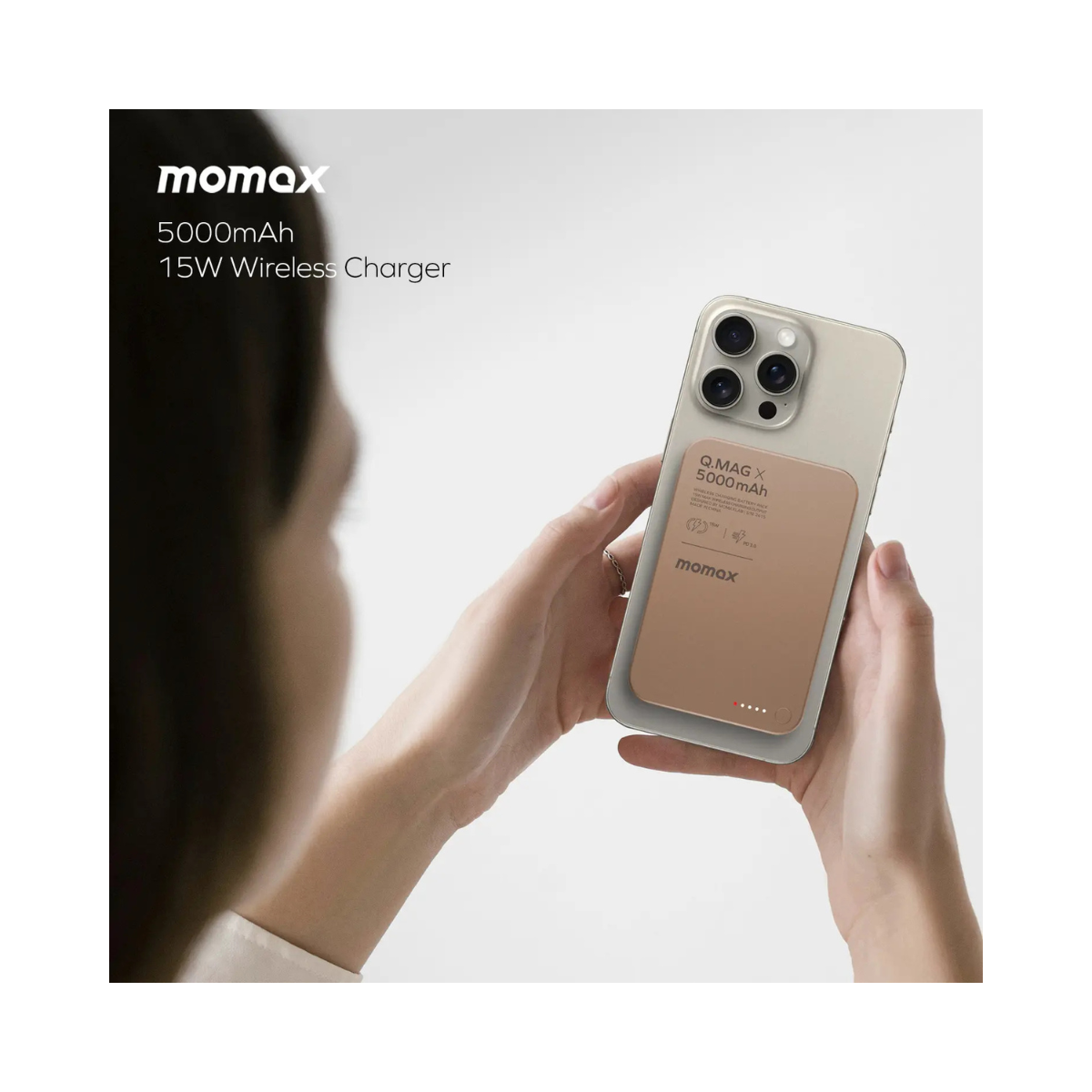 MOMAX Q.Mag X Magnetic Wireless Power Bank 5000mAh