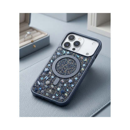 The Bling World Case for 17 Pro Max Navy