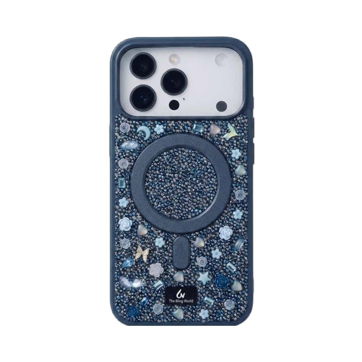 The Bling World Case for 17 Pro Max Navy