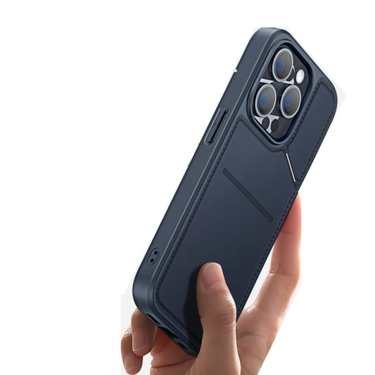 غطاء خلفي من سلسلة رافي II لجهاز iPhone 15 Pro Max أزرق داكن