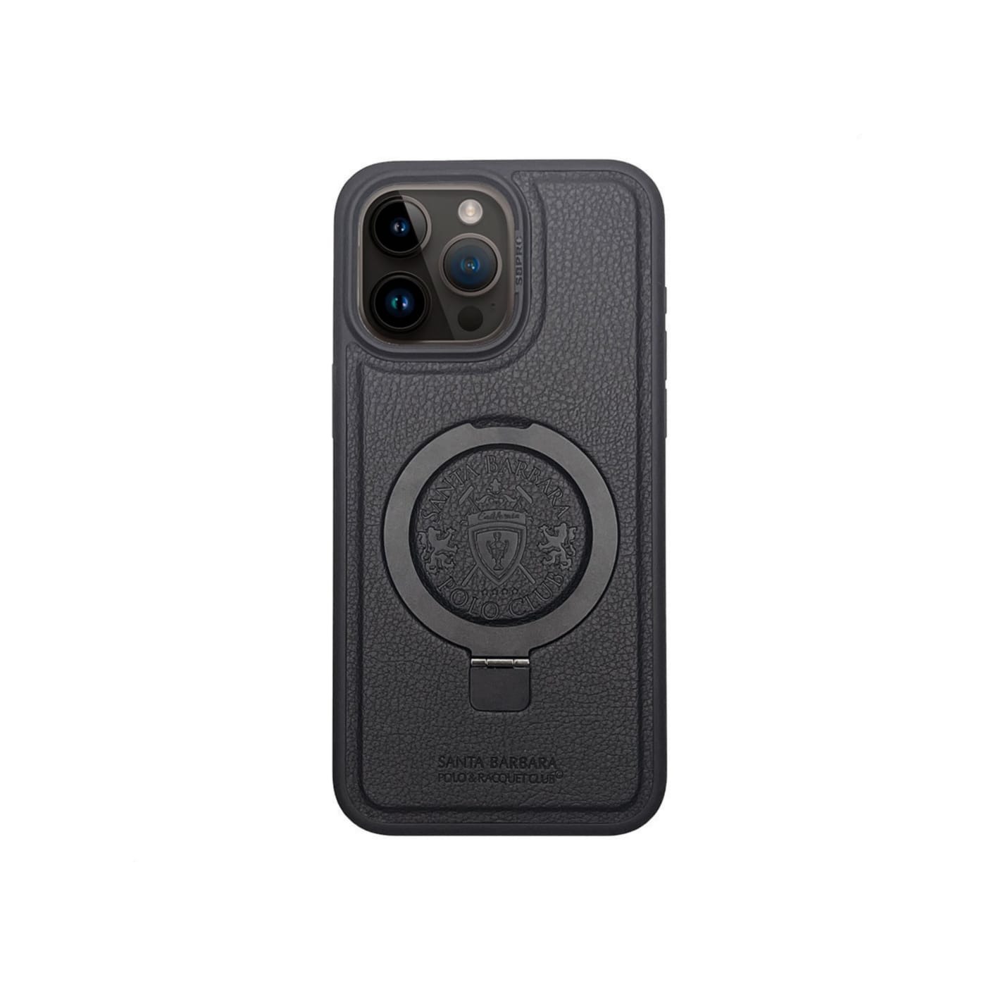 جراب جلدي بريمو لجهاز iPhone 15 Pro Max باللون الأسود