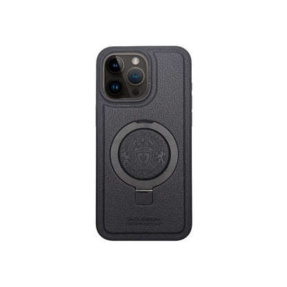 جراب جلدي بريمو لجهاز iPhone 15 Pro Max باللون الأسود