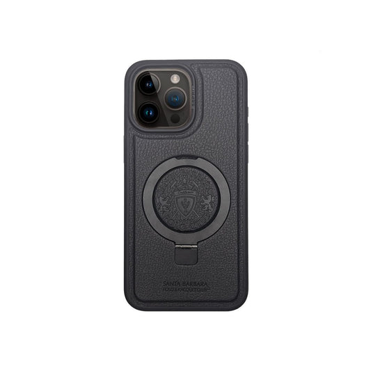 جراب جلدي بريمو لجهاز iPhone 15 Pro Max باللون الأسود